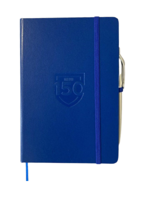 150 Anniversary 5.5" X 8.5" Notebook - Embossed / Silver Pen